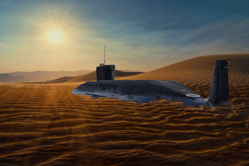 Submarine in the desert 2