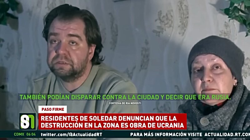 Pobladores de Soledar denuncian las atrocidades de los ucronazis